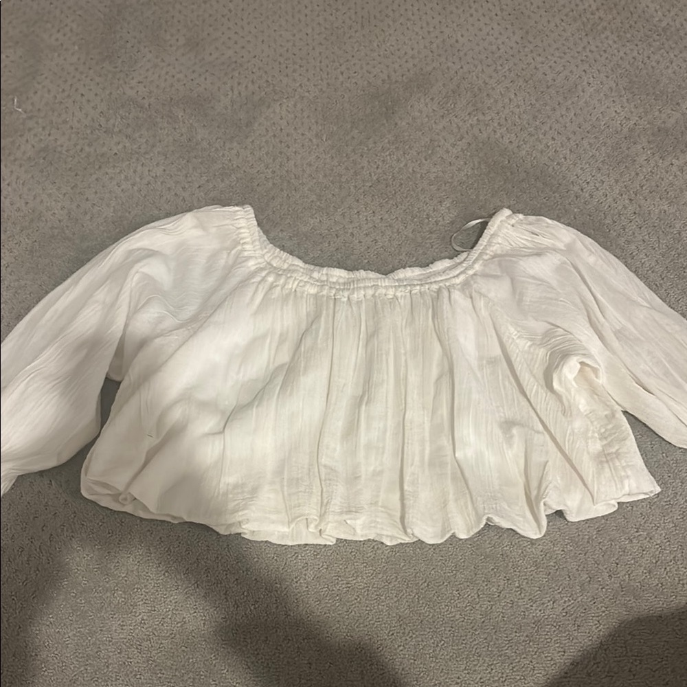 white free people flowing top
